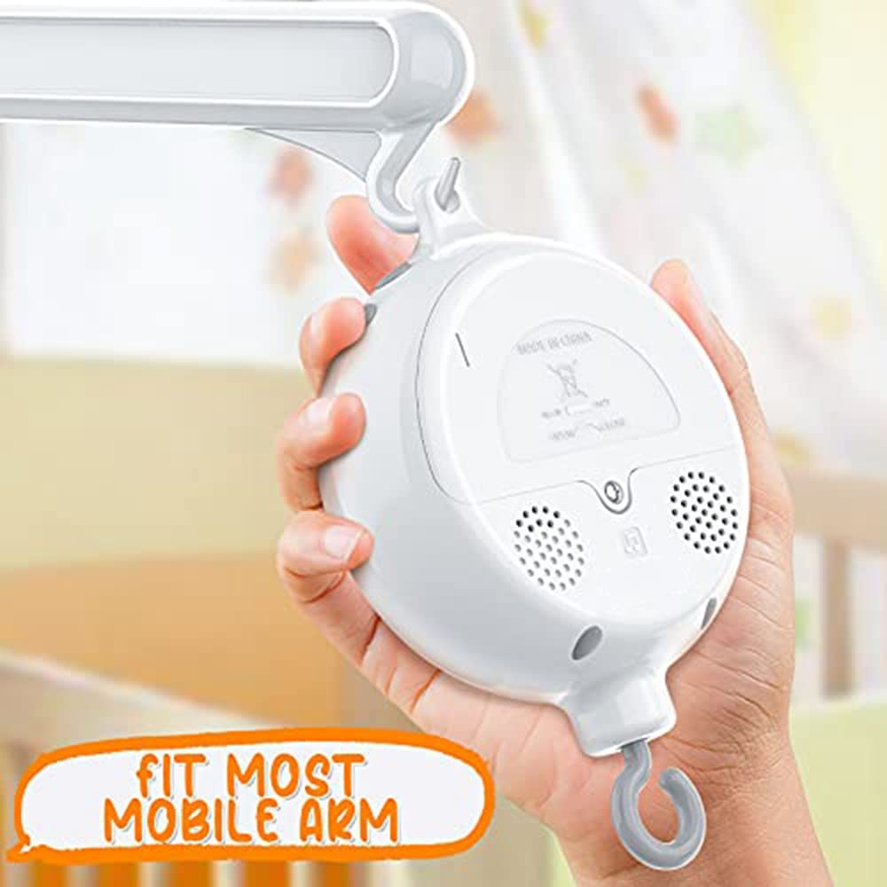 Kinderbett Mobile Motor Baby Spieluhr mit 3 LautstäRke Einstellbar 12 Schlaflieder Off 30 Minuten