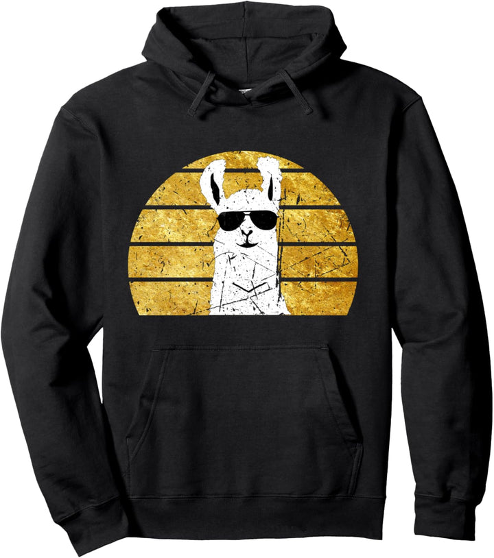 Lustiges Lama Alpaka 70er 80er 90er Pullover Hoodie