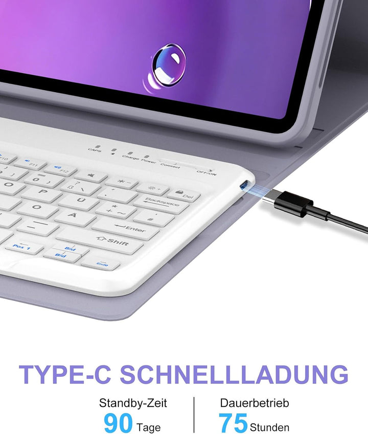 Für Lenovo Idea Tab Pro Gen 2 13" Hülle mit Tastatur QWERTZ | Für Lenovo Idea Tab Pro Gen 2 Tastatur