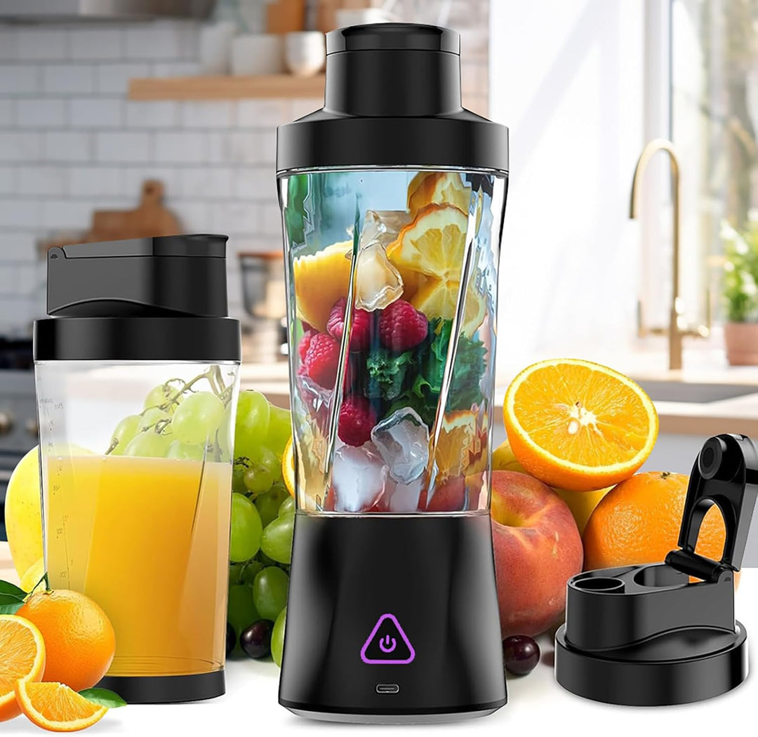 Smoothie Maker,Tragbarer Mixer/Blender 700ml,Leistungsstarker Mini Mixer To Go,6000 mAh Batterie,Por
