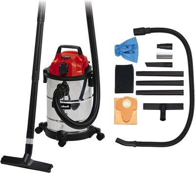 Einhell Nass-Trockensauger TC-VC 1820 SA (1250 W, Edelstahlbehälter 20l, Blasanschluss, Zubehörhalte