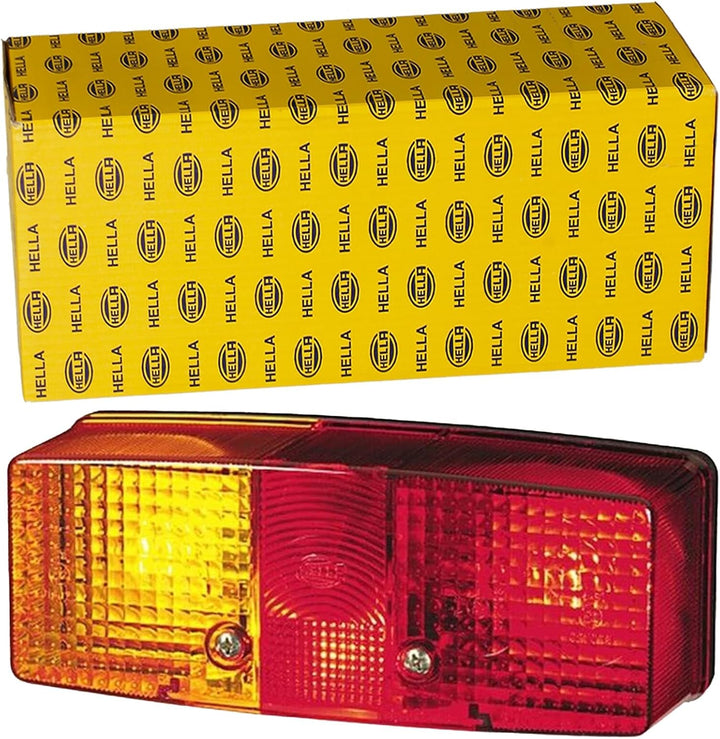 HELLA Rückleuchte - Glühlampe - 24V / 12V - Anbau/geschraubt - ECE - Lichtscheibenfarbe: rot/gelb/we