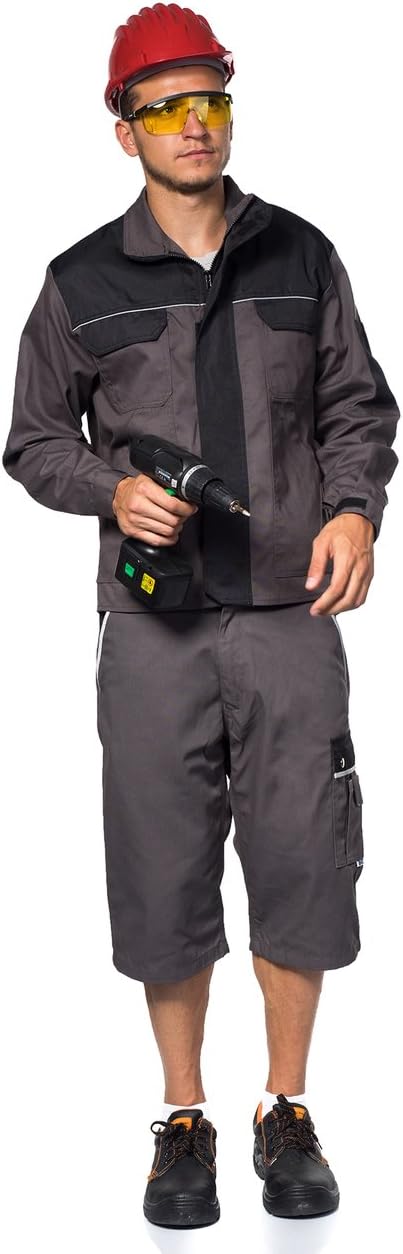 TMG® - Herren Bundjacke - strapazierfähig & leicht - Grau (XL)