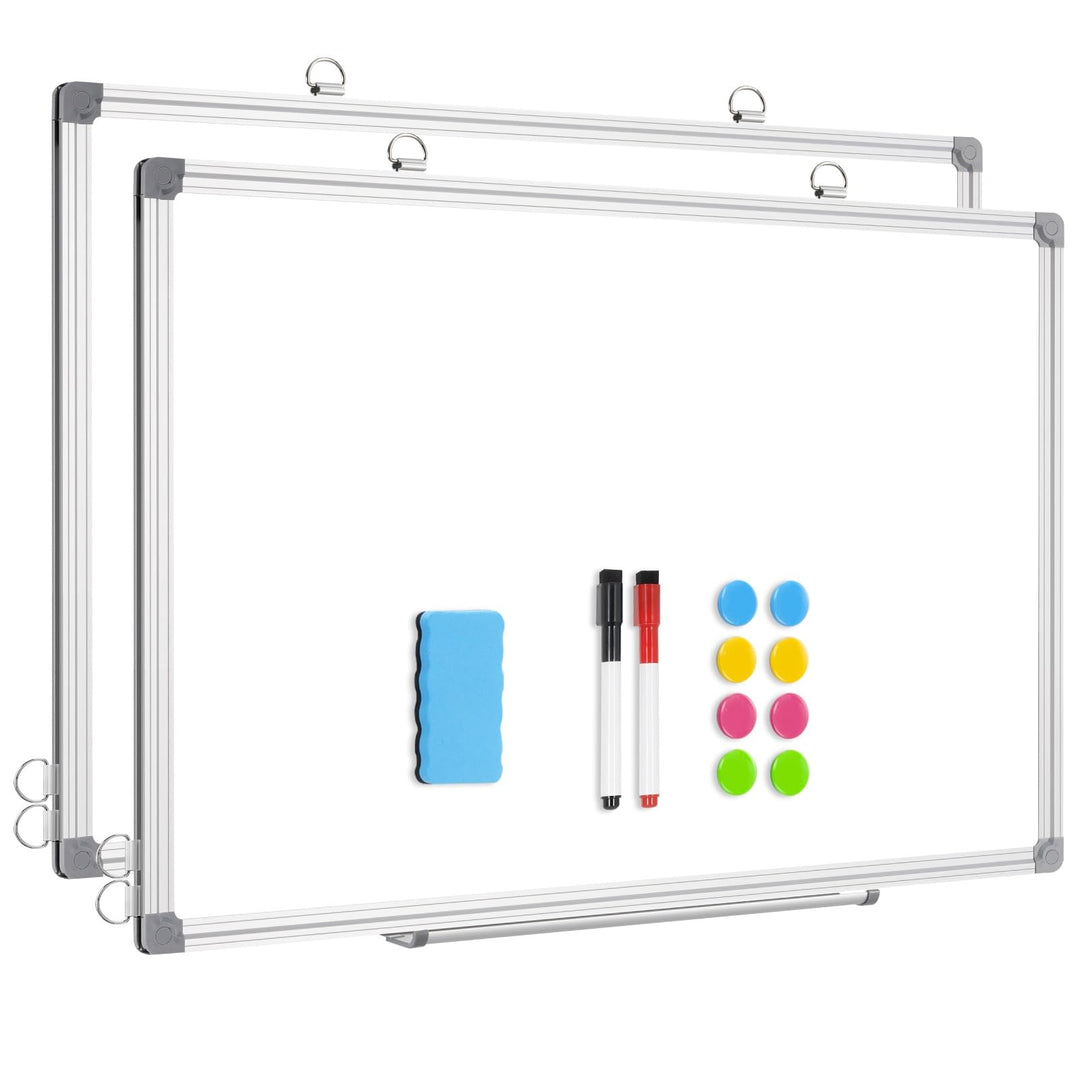 DOLLAR BOSS Magnetisches Whiteboard, 57X90CM Magnettafel Magnetpinnwand mit 2 Whiteboard Stifte, 8 M