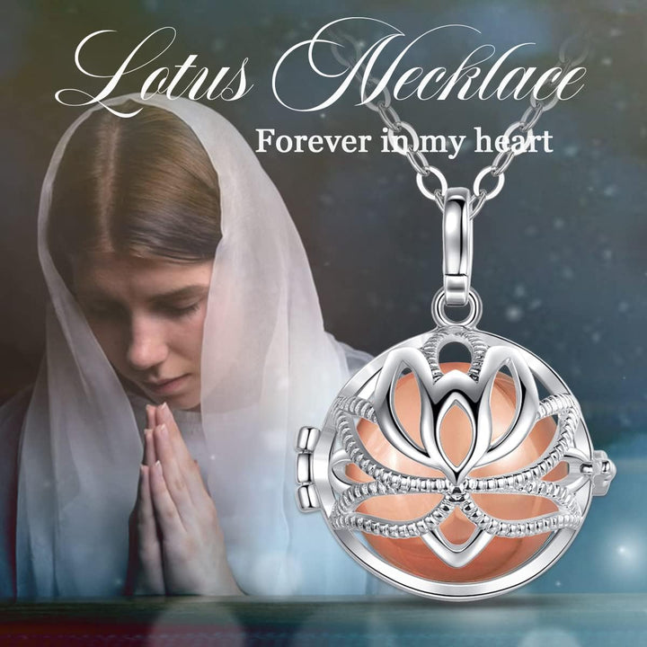 EUDORA Harmony Ball Asche Urnen Kette für Damen, Einäscherung Schmuck Silber Verkupfert Memorial Urn