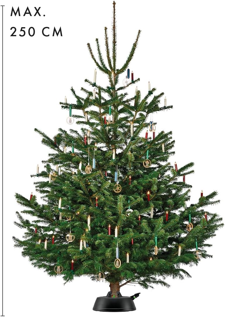 KRINNER Recycling Weihnachtsbaum Christbaumständer Green Line M Schwarz 36cm inkl. Fusspedal-und Ein
