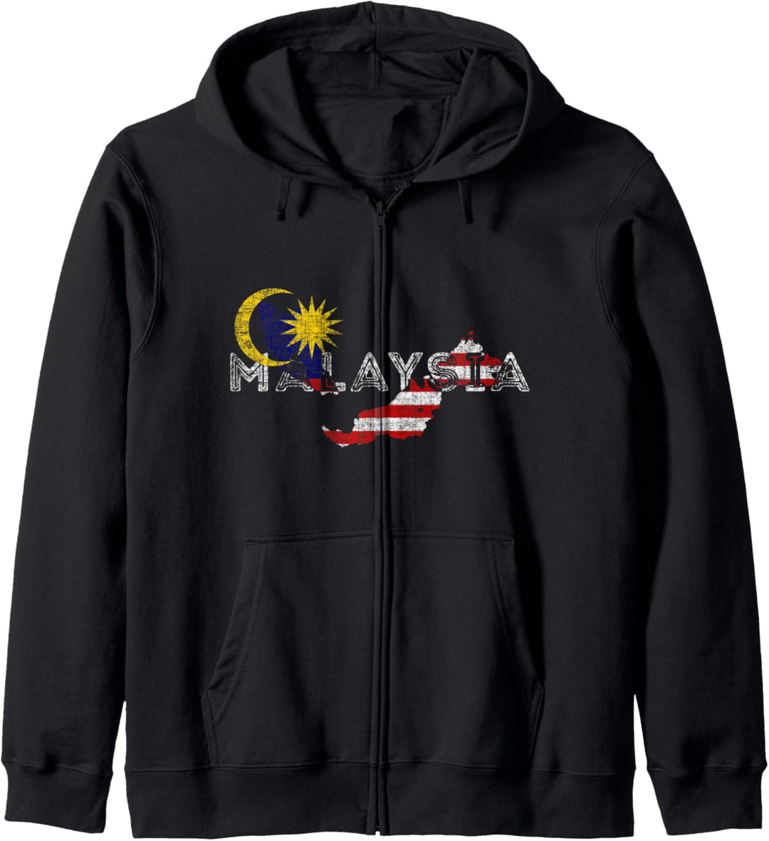 Malaysische Karte und Flagge - Betrübt Malaysia Souvenir Kapuzenjacke