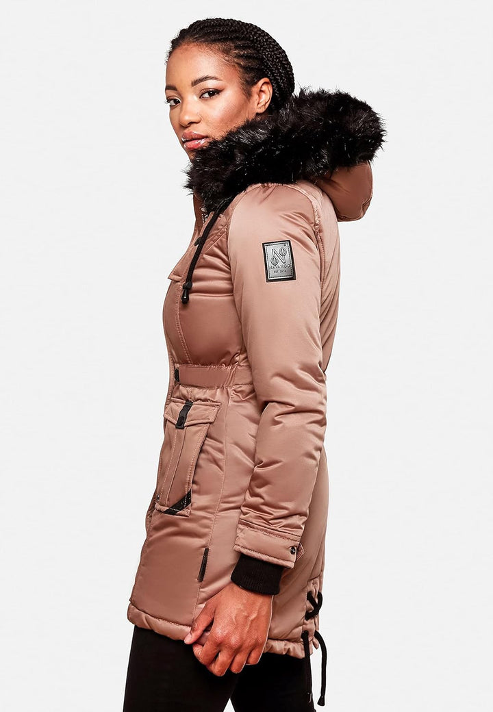 Navahoo Damen warmer Winterparka mit Kapuze Luluna Prc XS-XXL XS Terracotta, XS Terracotta