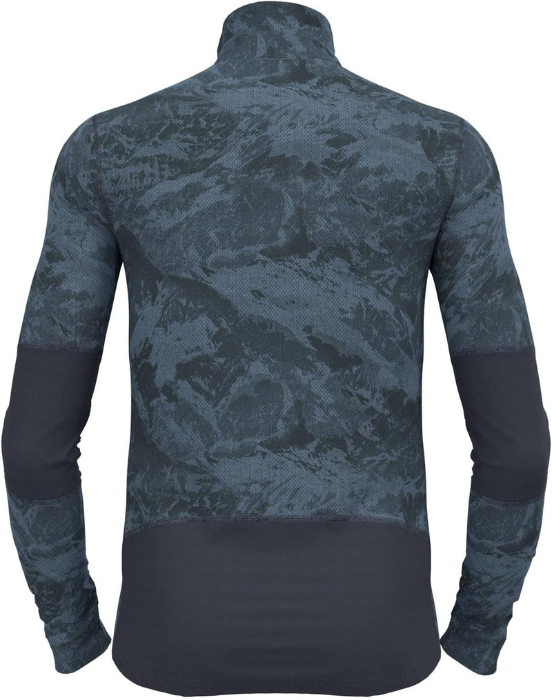 Odlo Herren Bl Top Turtle Neck L/S Half Zip Whistler Eco Langarmshirt XL Folkstone Gray-india Ink, X