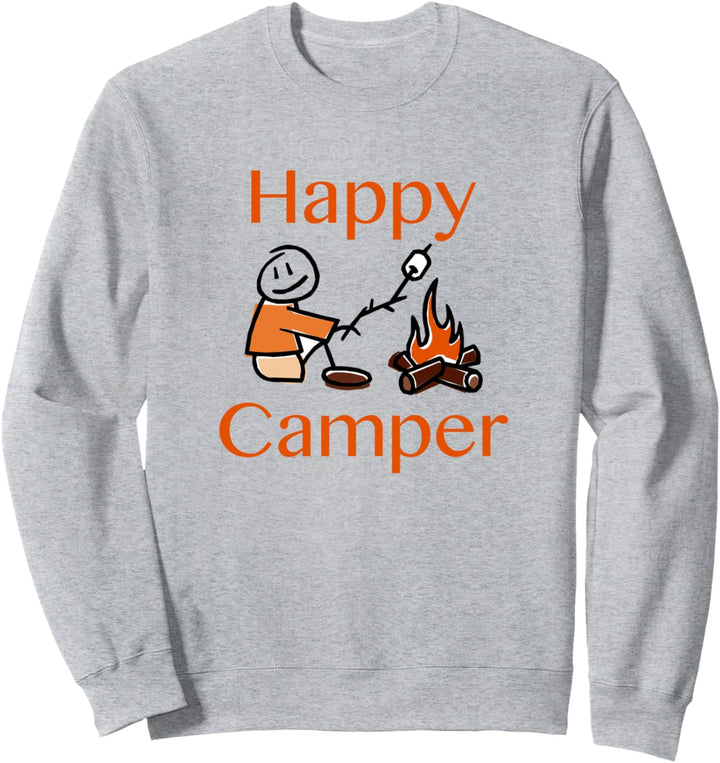 Happy Camper Toasting Marshmallows Sweatshirt