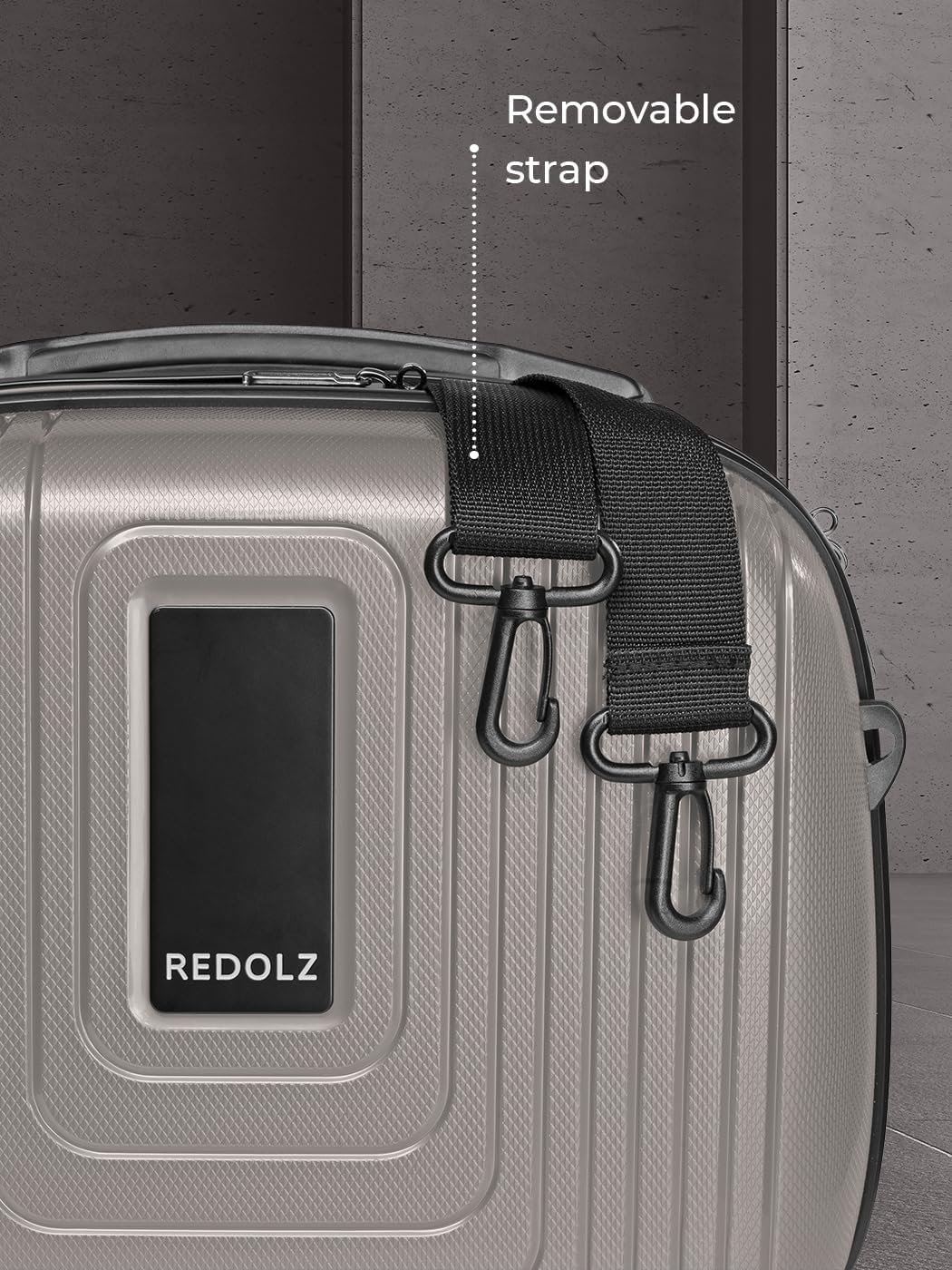REDOLZ Hartschalen Handgepäck Kosmetik-Koffer | Stabiles Beauty-Case mit Aufsteckfunktion |34 x 17 x