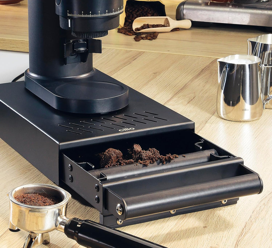 cilio Sudschublade BARISTA, Abklopfbehälter für Siebträger, Edelstahl rostfrei, Pulverbeschichtet, K