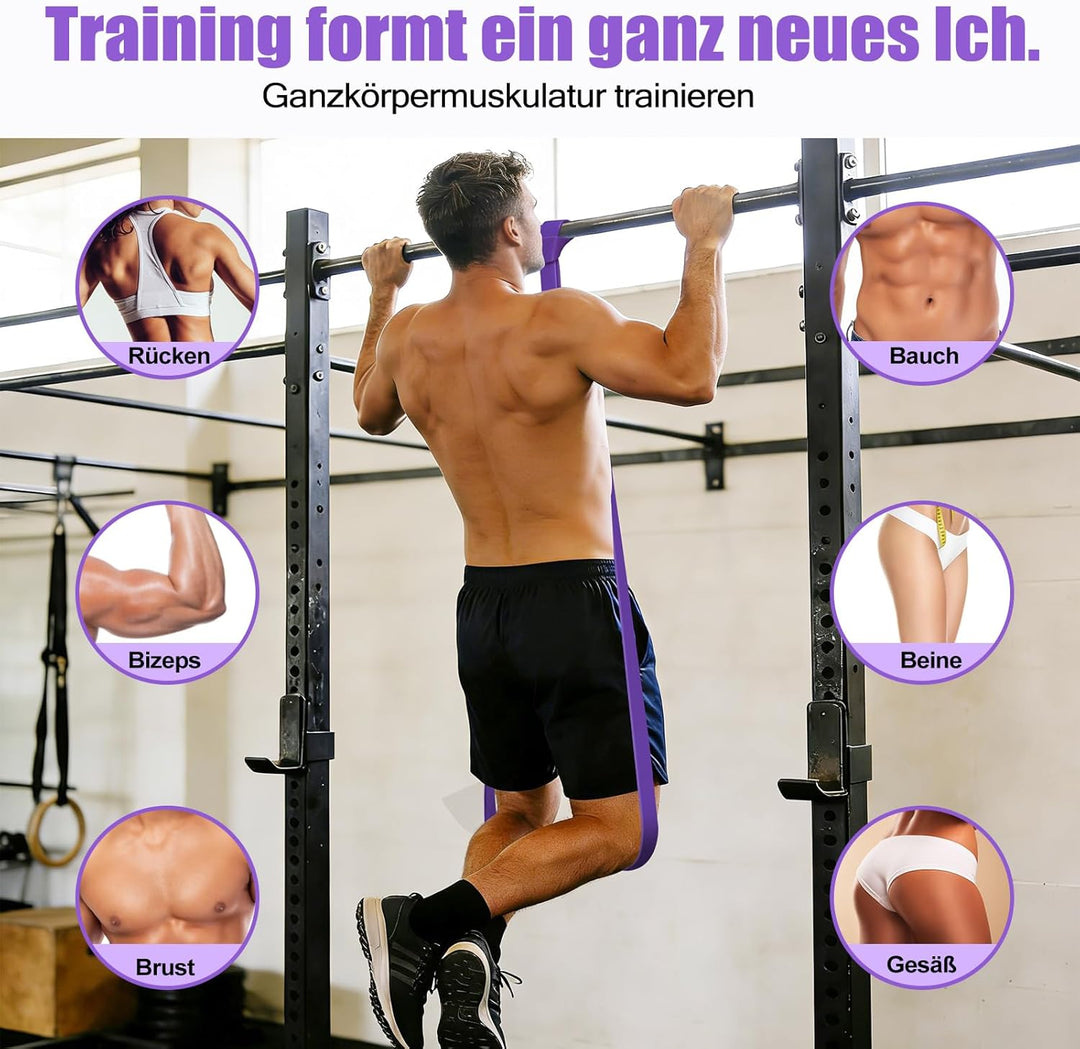 Fokky Fitnessbänder Widerstandsbänder Set mit 5 Stufen für Männer und Frauen, Resistance Bands mit T