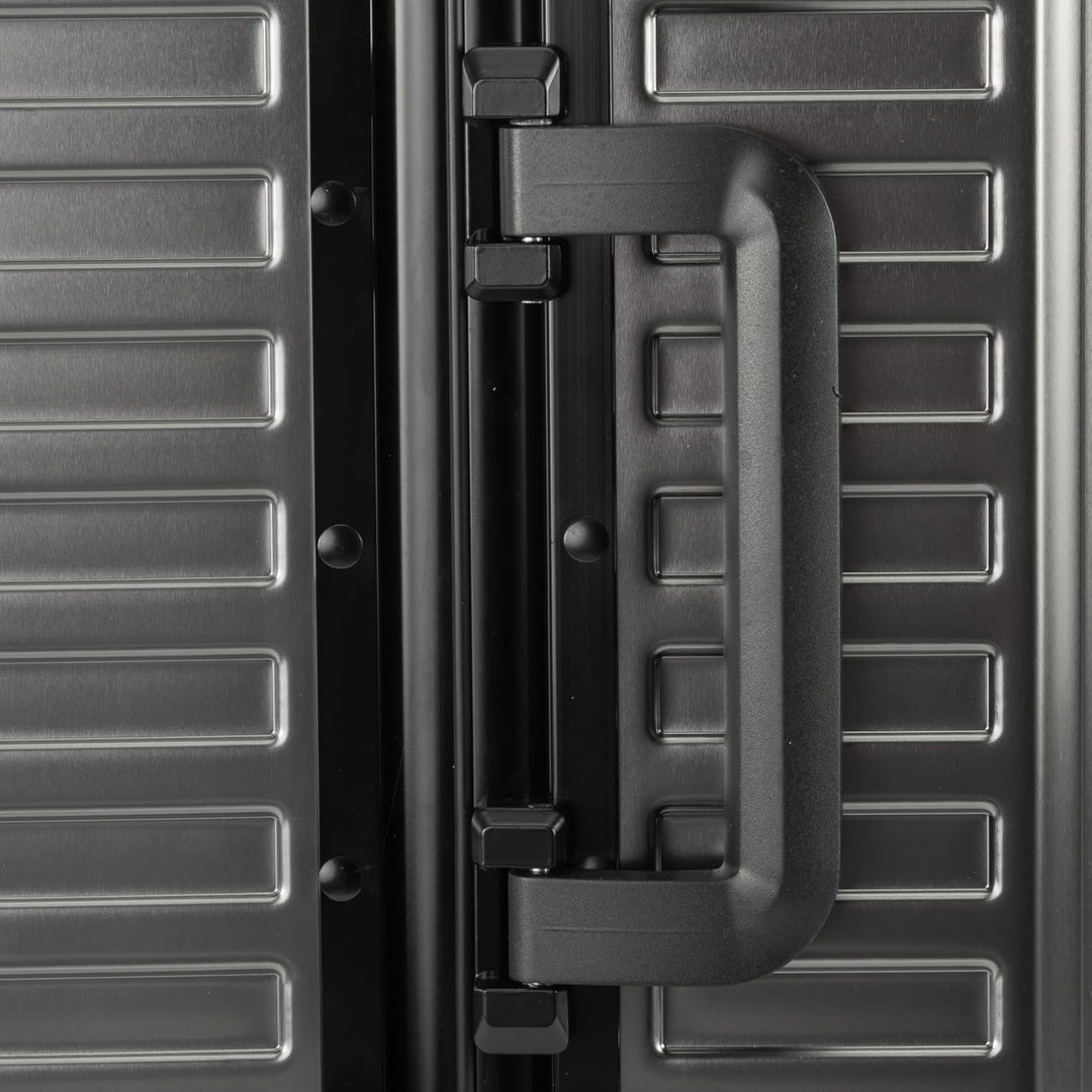 Travelhouse Tokyo Alu Reisekoffer Graphit S-55cm & M-66cm Hartschalenkoffer Reise Trolley Koffer Set