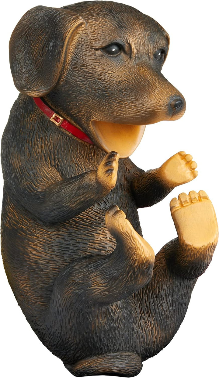 BRUBAKER Weinflaschenhalter durstiger Hund - Dackel - Flaschenhalter Trinkende Tiere - Dachshund Fla