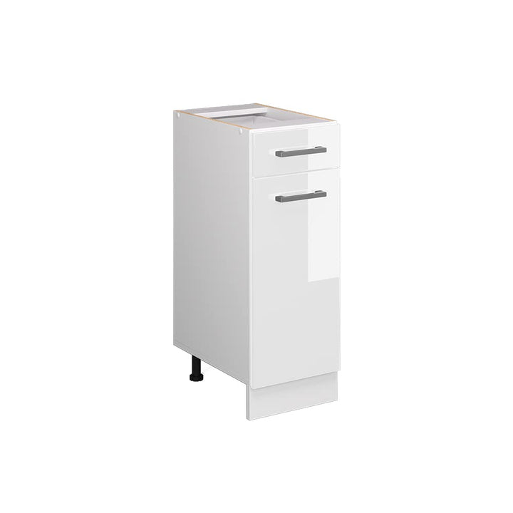 Vicco Küchenunterschrank R-Line, Weiss Hochglanz/Weiss, 30 cm ohne Arbeitsplatte Weiss Hochglanz Sch