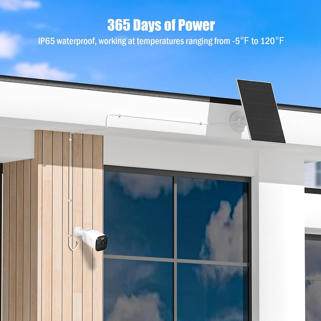 7W Solarpanel für Eufy Kamera - Solarlade-Modul kompatibel mit EufyCam 2C/2C Pro/2/2 Pro/E/E20/E40/L