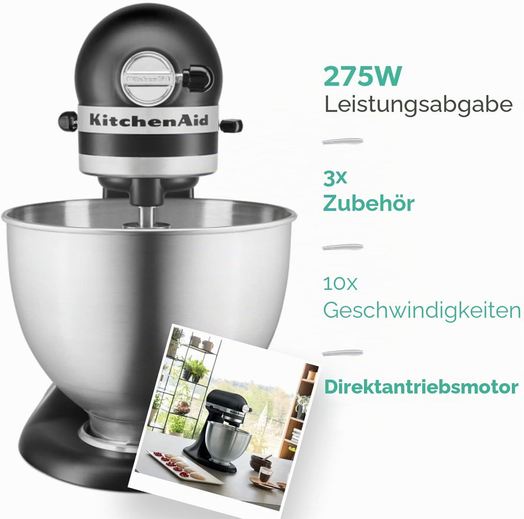 KitchenAid 5K45SSEBM KÜCHENMASCHINE, 18/8 Edelstahl, 1