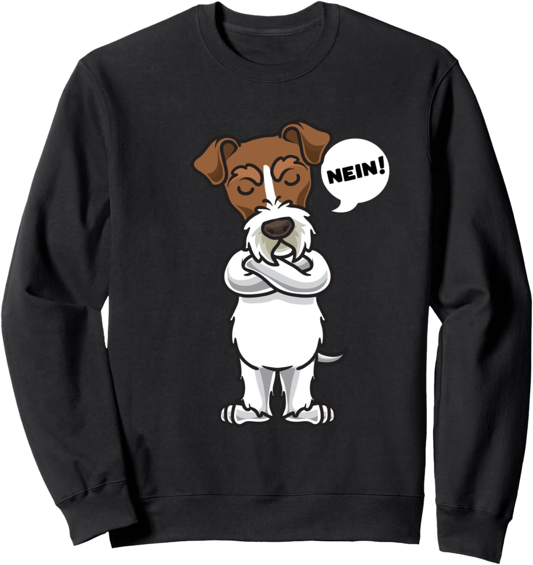 Sturer Foxterrier Drahthaar Hund lustig Hundefan Sweatshirt