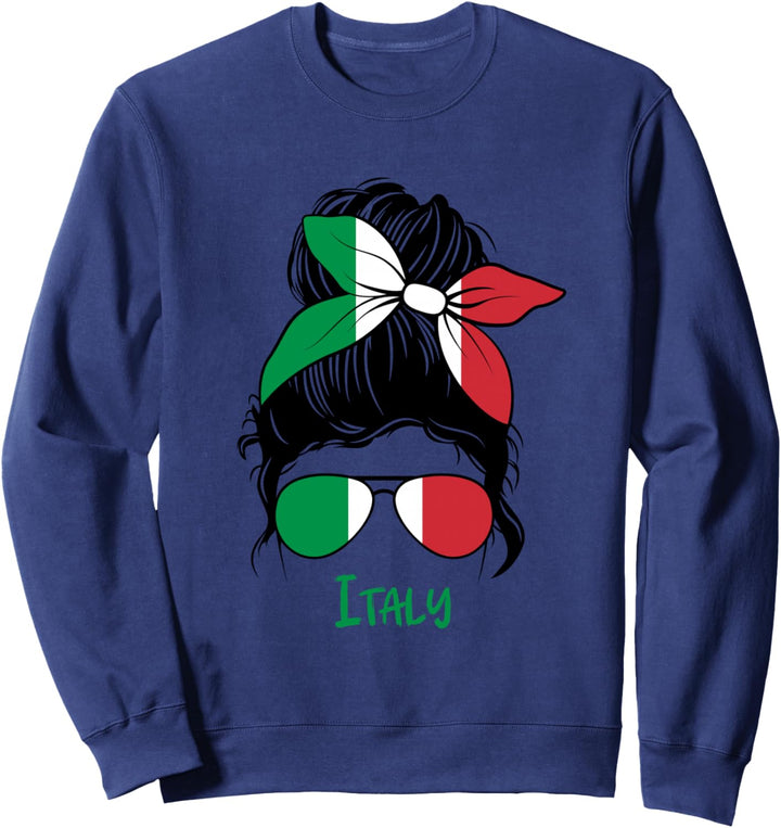 Italienisches Mädchen Italien Mädchen Italia Frau Flagge Sweatshirt
