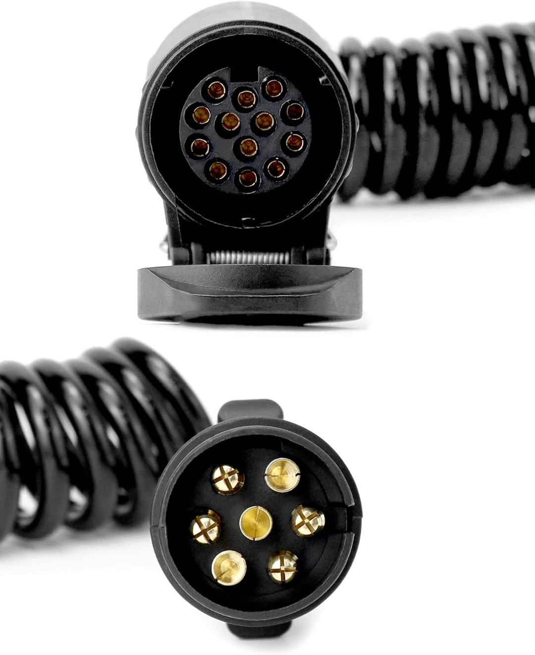 QWORK® 2M Anhänger Adapterkabel - 7 auf 13 polig - für 12 V Systeme für Wohnwagen KFZ Caravan RV Tra