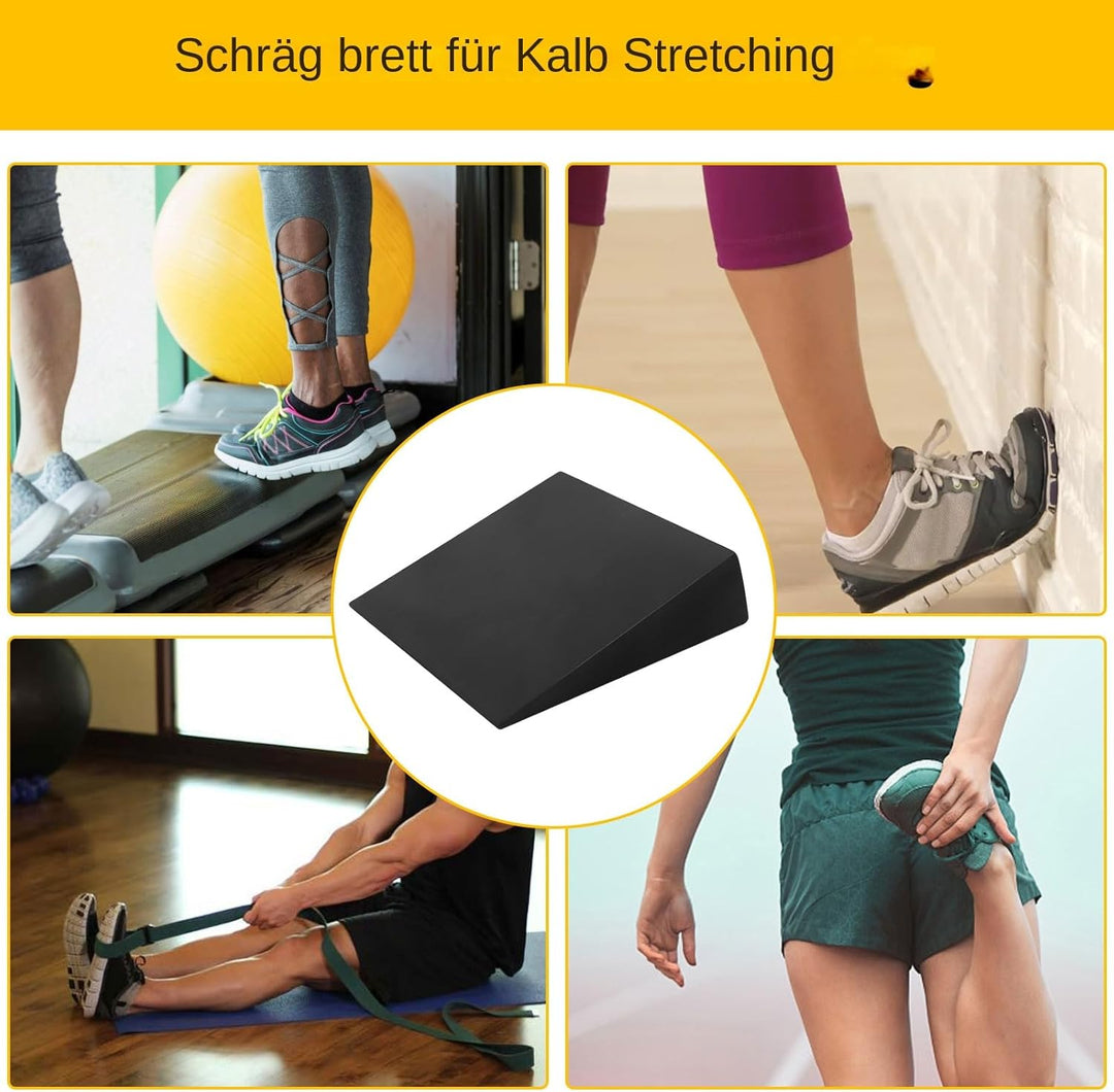 Schrägbrett Für Wadendehnung | Waden-Dehnbrett,Multifunktionales Fitnesszubehör aus Hochdichtem Scha