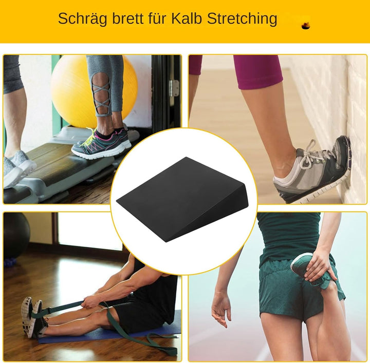 Schrägbrett Für Wadendehnung | Waden-Dehnbrett,Multifunktionales Fitnesszubehör aus Hochdichtem Scha