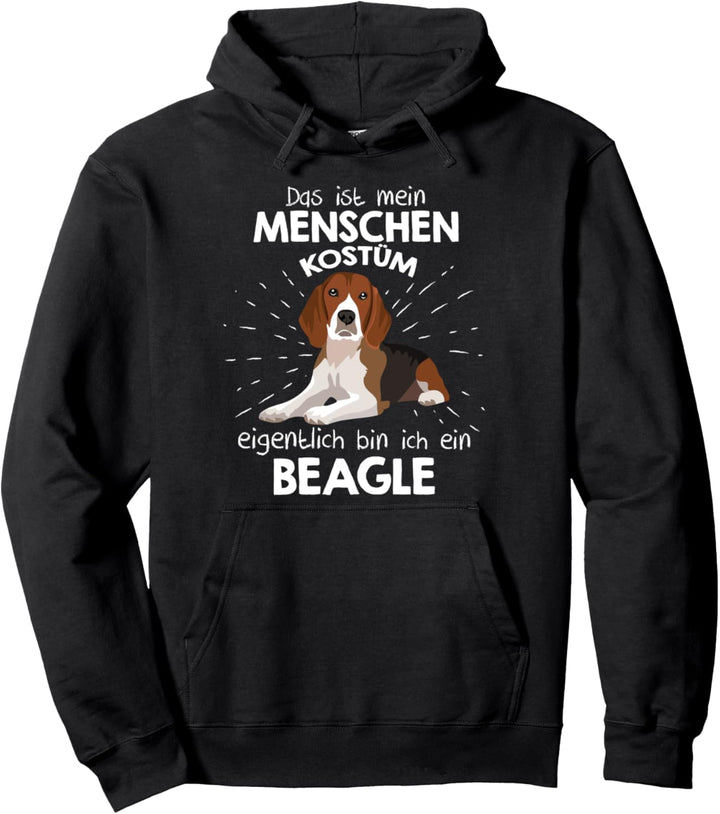 Mein Menschen Kostüm Bin ich ein Beagle, Halloween Outfit Pullover Hoodie