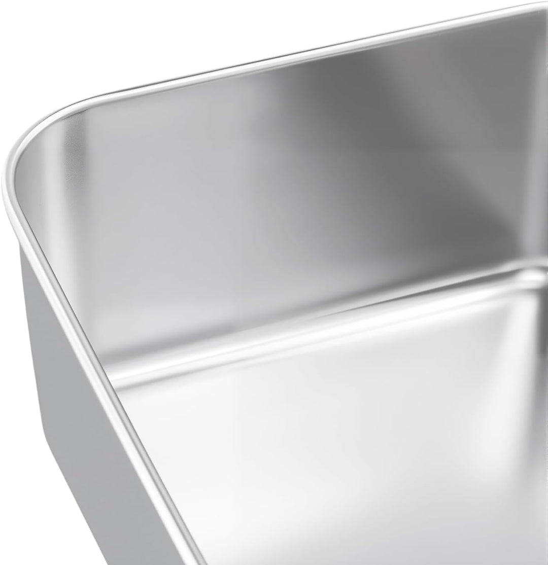 SINJEUN 4er Set Kastenform Edelstahl, 22 x 14,5 x 5,5 cm Rechteckig Edelstahl Brotbackform Kasten, T