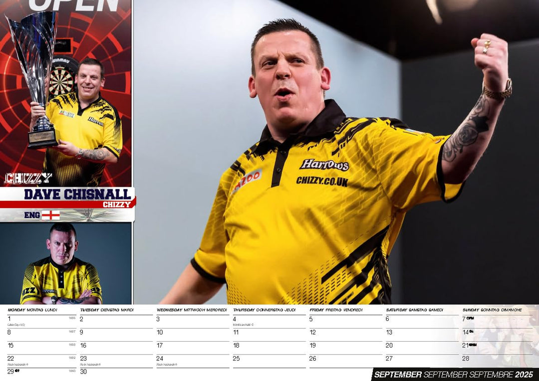 Darts Kalender 2025, Spiralbindung