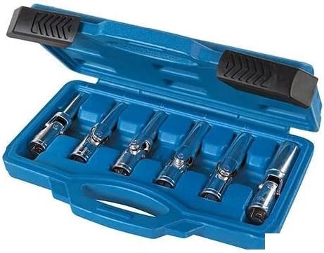 Silverline Glühkerzen- und Zündkerzensteckschlüssel-Set, 6-teilig, 8-16 mm, silber 278096