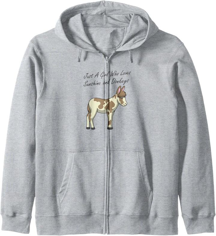 Ein Mädchen mag Esel Nettes Baby Esel Kapuzenjacke