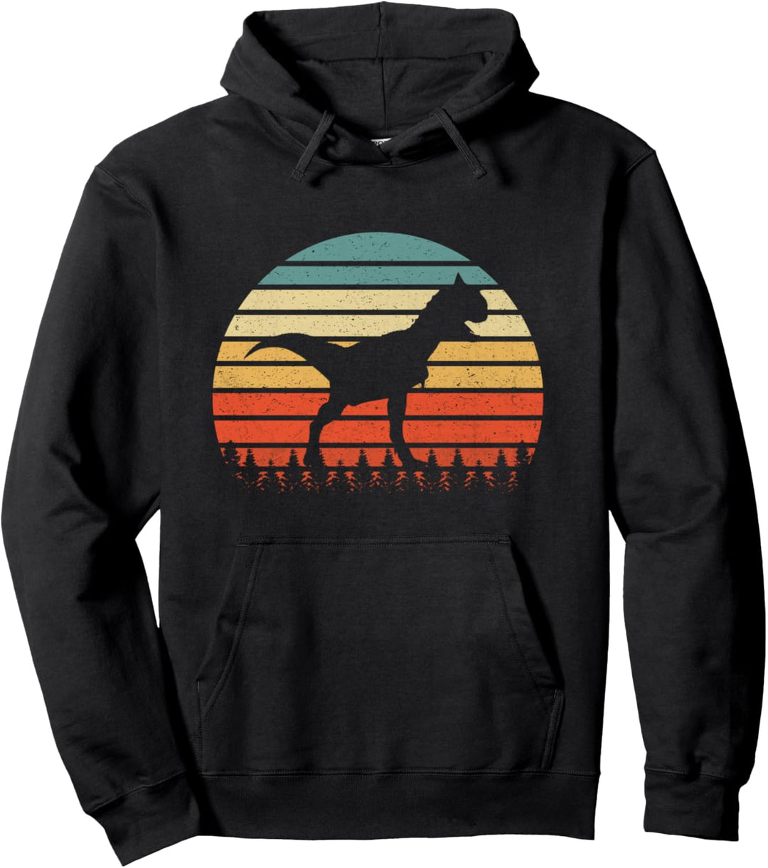 Vintage Cartnosaurus Dinosaurus Sunset Retro Pullover Hoodie