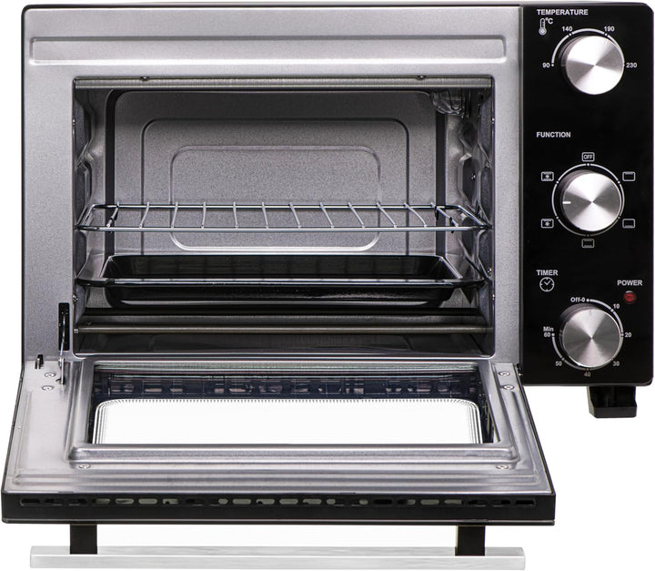 ADLER EUROPE AD 6024 Mini Elektrischer Ofen 22L, Minibackofen mit Umluft, Timer, Ideal für Camping