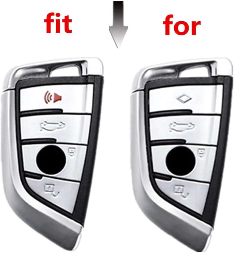 Auto echtes Leder Smart Key Cover Fall für BMW(Blade Gelb), Blade Gelb