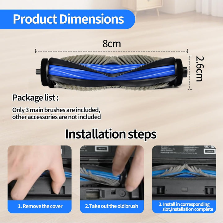 Hauptbürste für Ecovacs Deebot T80 Staubsauger Rollenbürste Ersatzteil (1), 1