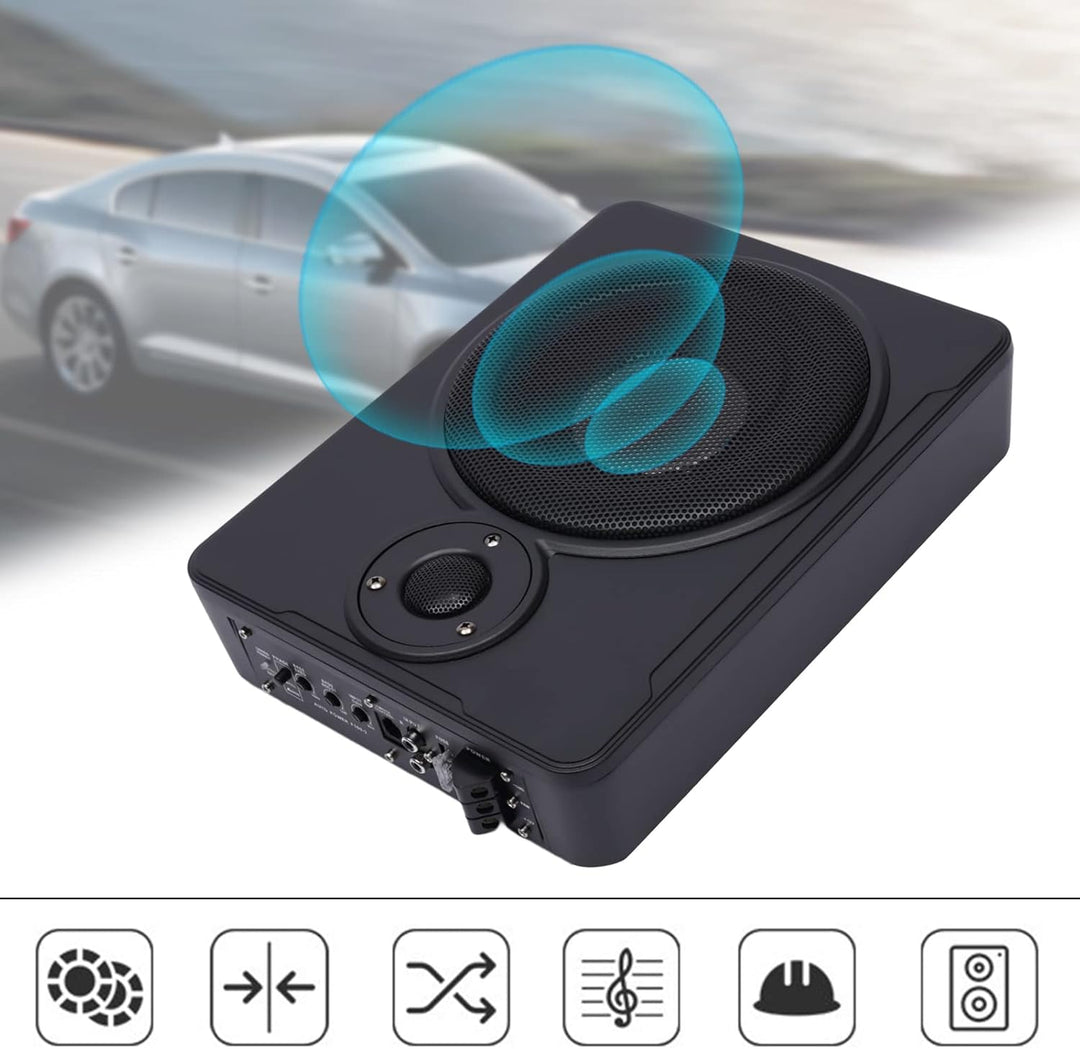 12v 600 Watt Aktiv Untersitz-subwoofer Auto Bassreflex Aktivsub Mit Kabelset DHL