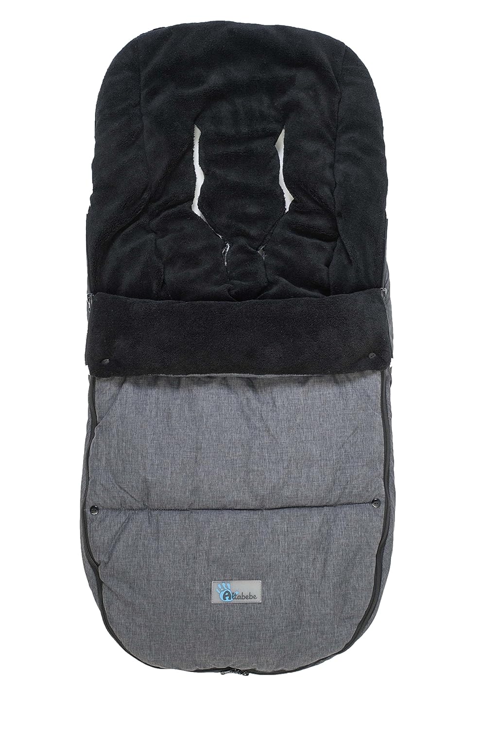 Altabebe AL2280P-01 Winterfusssack Travel geeignet für Bugaboo und Joolz, dunkelgrau/schwarz, dunkel