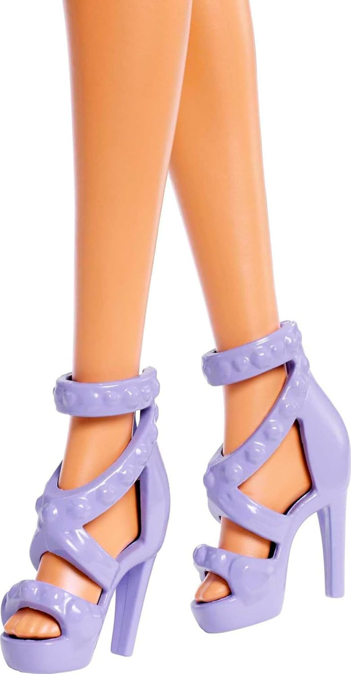 Barbie You Can Be Anything Series, Pop Star, Barbie mit rosa Haaren, silbernem Top und Rock, Mikrofo