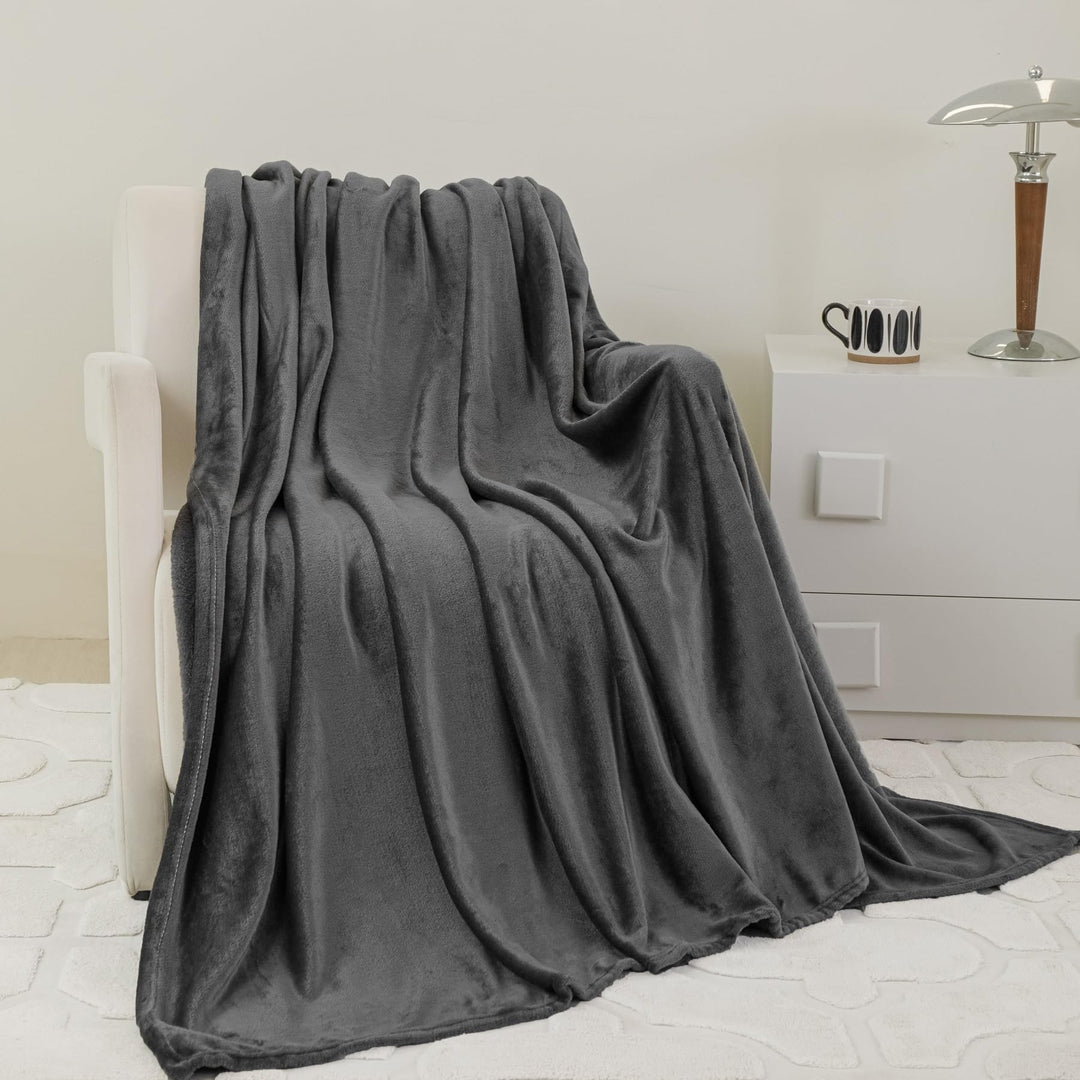 Kuscheldecke Flauschig Winter Warm Grau Dunkelgrau Fleecedecke Kuscheldecke 180x200 Weich Kuschelig
