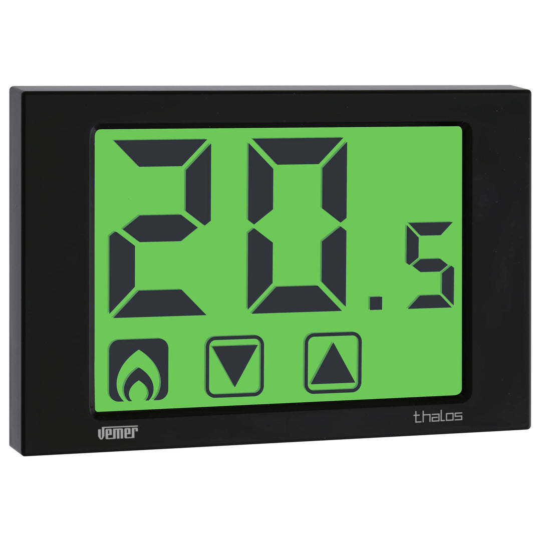 VEMER VE435400 THALOS - Digital Heizungsthermostat, Raumthermostat mit Touchscreen-LCD-Anzeige, Stro