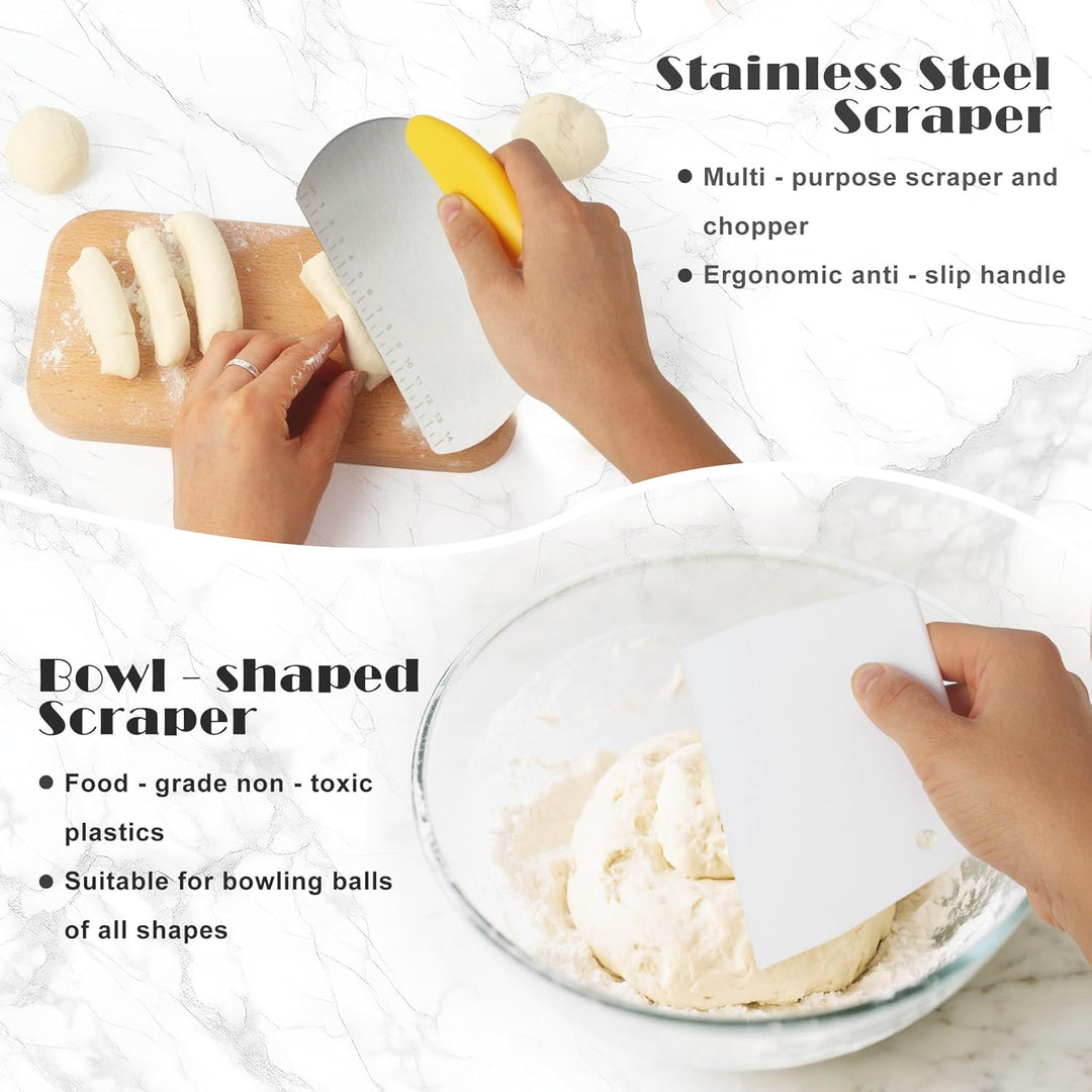 10 Stück Gärkorb Brot Set, 23 cm Gärkorb Rund,Gärkörbchen zum Brotbacken,Handgeflochtener Fermentier