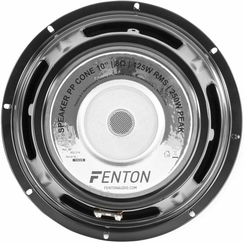 Fenton WP25 - HiFi Basslautsprecher, 25 cm PP-Membran Chassis Ersatz Lautsprecher, 250 Watt - 8 Ohm