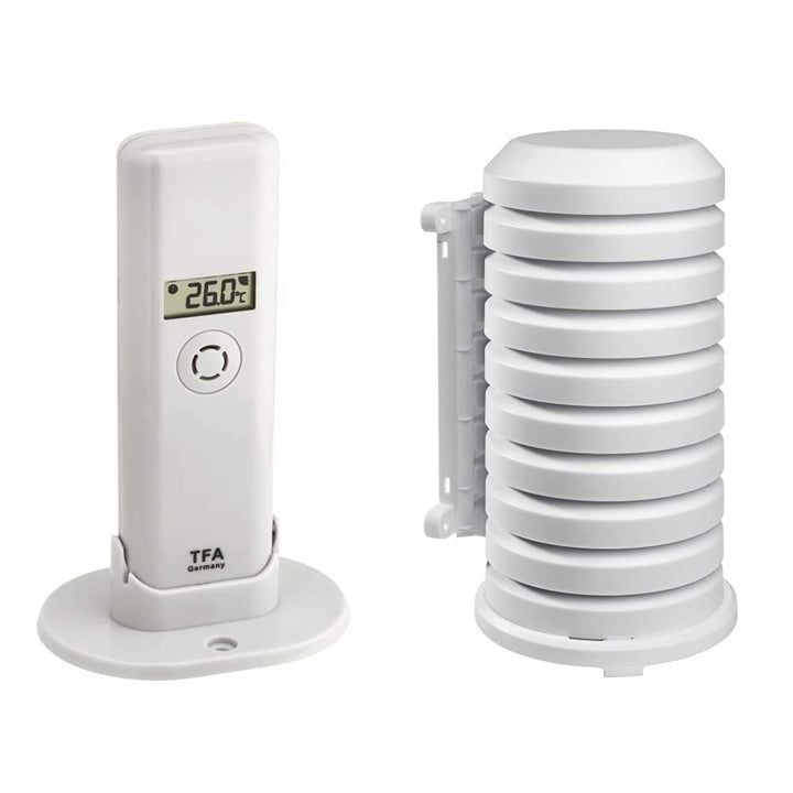 TFA Dostmann Weatherhub Thermo-Hygro-Sender, 30.3303.02, Kontrolle der Temperatur/Raumfeuchtigkeit,