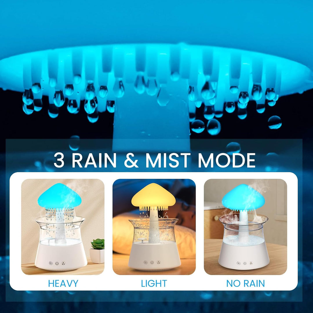 Diffuserlove Regen Wolken luftbefeuchter Rain Cloud Humidifier mit Fernbedienung Pilz Wasser Lampe R
