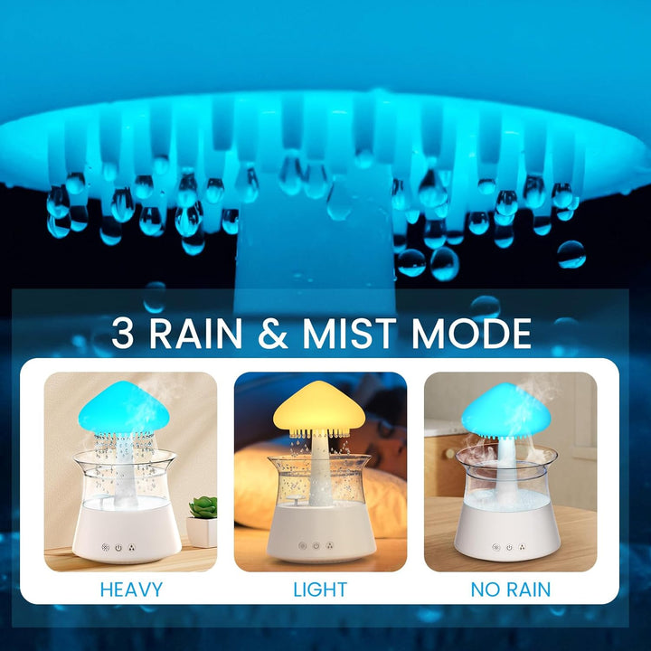 Diffuserlove Regen Wolken luftbefeuchter Rain Cloud Humidifier mit Fernbedienung Pilz Wasser Lampe R