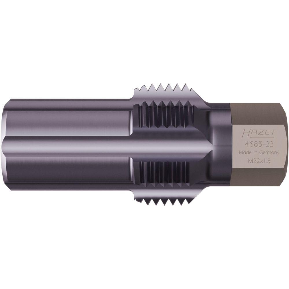 HAZET Gewinde-Nachschneider 4683-22, 13 mm Aussen-Sechskant,M22 x 1,5, für Partikelsensoren an Audi,