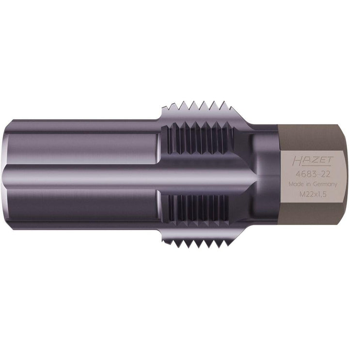 HAZET Gewinde-Nachschneider 4683-22, 13 mm Aussen-Sechskant,M22 x 1,5, für Partikelsensoren an Audi,