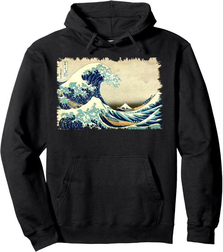Berühmte Klassische Japanische Kunst Die Grosse Welle Hokusai Pullover Hoodie