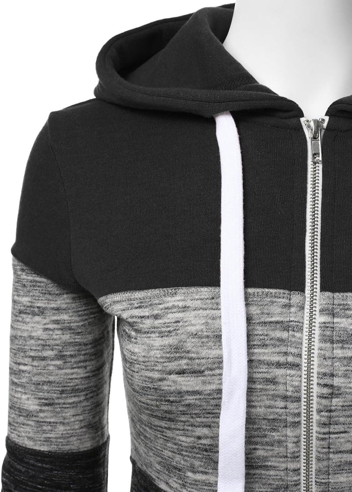 LIAMERHE Damen Kapuzenpullover Basic Damen Hoodie mit Reissverschluss Kapuzenpulli Langarm Kapuze He